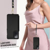 For Samsung Galaxy S20 FE Double Flap Zipper RFID Leather Phone Case with Short Lanyard(Black)