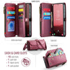 For Samsung Galaxy S25+ 5G CaseMe C36 Card Slots Zipper Wallet RFID Anti-theft Leather Phone Case(Red)