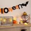 Wooden Halloween Witch Pumpkin Haunted House LED Lights Three-Dimensional Ornaments(JM01505)
