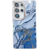 For Samsung Galaxy S23 Ultra 5G Electroplated Marble Texture Phone Case(Navy Blue M17)