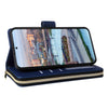 For Samsung Galaxy A34 Nine-card Slots Zipper Wallet Bag Leather Phone Case(Blue)