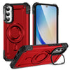For Samsung Galaxy A34 Lens Holder MagSafe Phone Case(Red)
