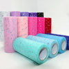 Tulle Roll 25 Yards 13cm Organza Laser Crafts Wedding Decoration Tulle Birthday Party Supplies(Blue)