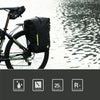 Rhinowalk Bicycle Backpack Full Waterproof Shelf Bag 25L Unilateral Frame Bag Long-distance Travel Bicycle Bag(Full Black)