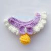 Handmade Crochet Cat Collar, Light Purple, 20cm (Up to 2kg)