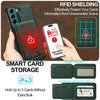 For Samsung Galaxy S22 5G LC.IMEEKE L3 Series Detachable RFID Card Bag Magsafe Phone Case(Green)
