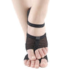 Dance Practice Shoes Soft-Soled Socks Gymnastics Foot Cover Semi-Truncated Foot Cover, Size: M (36-37)(Black)