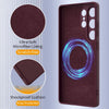 For Samsung Galaxy S25 Ultra 5G Shockproof Silicone Magsafe Phone Case(Plum Color)