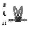 4 in 1 Adjustable Body Mount Belt Chest Strap with Mount & Screw(Grey)