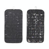 80-grid Jewelry Storage Hanging Bag Mon-woven Double-sided Jewelry Organizer Bag(Black)