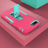 Magnetic Holder Phone Case For iPhone 8 Plus / 7 Plus(Rose Red + Blue-green)