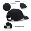 Washed Baseball Cap Casual Retro Shading Distress Torn Cap, Size:One Size(Black)