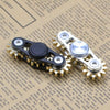 Three Gear Linkage Pure Copper Fidget Spinner Decompression Toy, Colour:Black