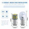 1 Pair E0053 9-14V 1157-54SMD-2835 6000K 1080LM White Light Car Decoding Brake Driving Light