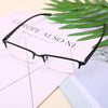 Anti Blu-ray Business Eye Glasses for Men Metal Frame Plain Glass Spectacles(Matte Black Frame)