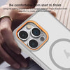 For iPhone 12 Pro Max Frosted Translucent Side Ice Fog Cooling MagSafe Phone Case(Light Purple)