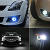 2 PCS 2.5 inch DC12-24V 10W 900LM 6500K Car Angel Eyes Fog Lamp Foglight, Cable Length: 20cm(White Light + White Light)