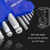 9pcs/set HSD HSR-9 Short Version Short-Side Ball-End Hexagon Wrench Set Tools