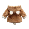 Winter Children Cartoon Animal Shape Plus Velvet Warm Hooded Jacket, Kid Size:120cm(Brown)