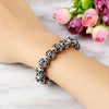 8mm Six Character Mantra Heart Sutra Thai Silver Bead Couple Bracelet