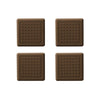 4pcs /Set Silent And Wear Resistant Chair Foot Cover Household Stool Anti-Slip Protective Pads, Style: 60mm Square Coffee Color