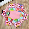 20 in 1 Children Clothing Colorful Cartoon Owl Wooden Eye Button, Specification: 35 x 28mm
