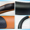 Super Fiber Leather Car Universal Anti-skid Steering Wheel Cover, Diameter: 38cm(Beige Coffee)