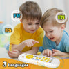 Baby Simulation TV Remote Control Music Toy with Light and Sound 3 Language Mode, Color: Black With Giraffe Silicon Cover