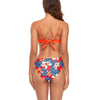 Bikini + Mesh Shawl + Split Swimsuit Women Swimsuit With Chest Pad, Size: M(White Green Flowers)