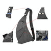 Fashion Wear-resistant Multifunctional Pockets Single Shoulder Bag Chest Front Bag for Man(Grey)