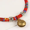 Handmade Cat Collar with Bell, Small (Red) - Adjustable & Safe