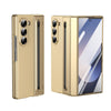 For Samsung Galaxy Z Fold6 Integrated PC + PU Phone Case with Pen / Pen Box(Gold)