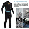 SLINX 1106 5mm Neoprene + Towel Lining Super Elastic Wear-resistant Warm Semi-dry Full Body One-piece Wetsuit for Men, Size: XXXL