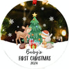 Christmas Acrylic Transparent Decoration Blessing Pendant Home Christmas Tree Ornament, Style: Deer