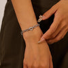 OPK GS1529 Stainless Steel Heart With Zirconia Bracelet, Color: Steel Color