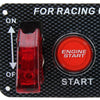 Racing Car Ignition Switch Panel Engine Start Start Push Button LED Racing Toggle Switch 12V Carbon Fiber Panel Multi-function Automatic Ignition Switch for Racing Cars