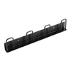 Household Glass Cup Holder Inverted Cup Hanger Bar Free Hole Wall Mounted Drainage Mug Shelf, Color: 4 Position (Black)