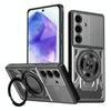 For Samsung Galaxy A55 5G Armor Rotating Holder MagSafe Phone Case(Grey)