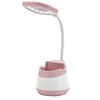 USB Charging LED Desk Light Eye Protection Lamp with Pen Holder and Phone Holder(CS276-3 Pink)