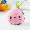 5pcs Cute Fruit And Vegetable Plush Bag Pendant Key Chain, Size: 10cm(Peach)