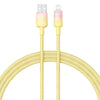 Baseus Discolor Series 2.4A USB to 8 Pin Fast Charging Cable, Cable Length:1m(Yellow)