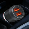 Aluminum Alloy Cigarette Lighter Applicable Car Charger, Model: Black QCPD