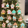 8pcs /Set A PVC Christmas House Pendants Christmas Tree Decorations Scene Arrangement Props