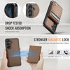 For Samsung Galaxy S24 5G JEEHOOD J06 British Style RFID MagSafe Card Bag PU Phone Case(Brown)