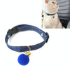 Cowboy Cat Dog Collar with Bell, Denim, S 16-32cm