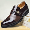 Men Summer Hole Shoe Slip-on Dress Business Shoes, Size:40(Brown)