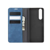 For Sony Xperia 1 II Retro-skin Business Magnetic Suction Leather Case with Holder & Card Slots & Wallet(Dark Blue)