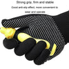 5pairs Outdoor Breathable Non-slip Particle Silicone Hiking Riding Nylon Gloves Thin Mittens(Black)