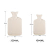 Detachable Washing Cloth Cover Rubber Hot Water Bag Can Be Intervened, Color: Gray Clouds 1000ML