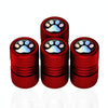 4pcs /Set Bear Claw Car Tire Modification Valve Protective Cap(Red)